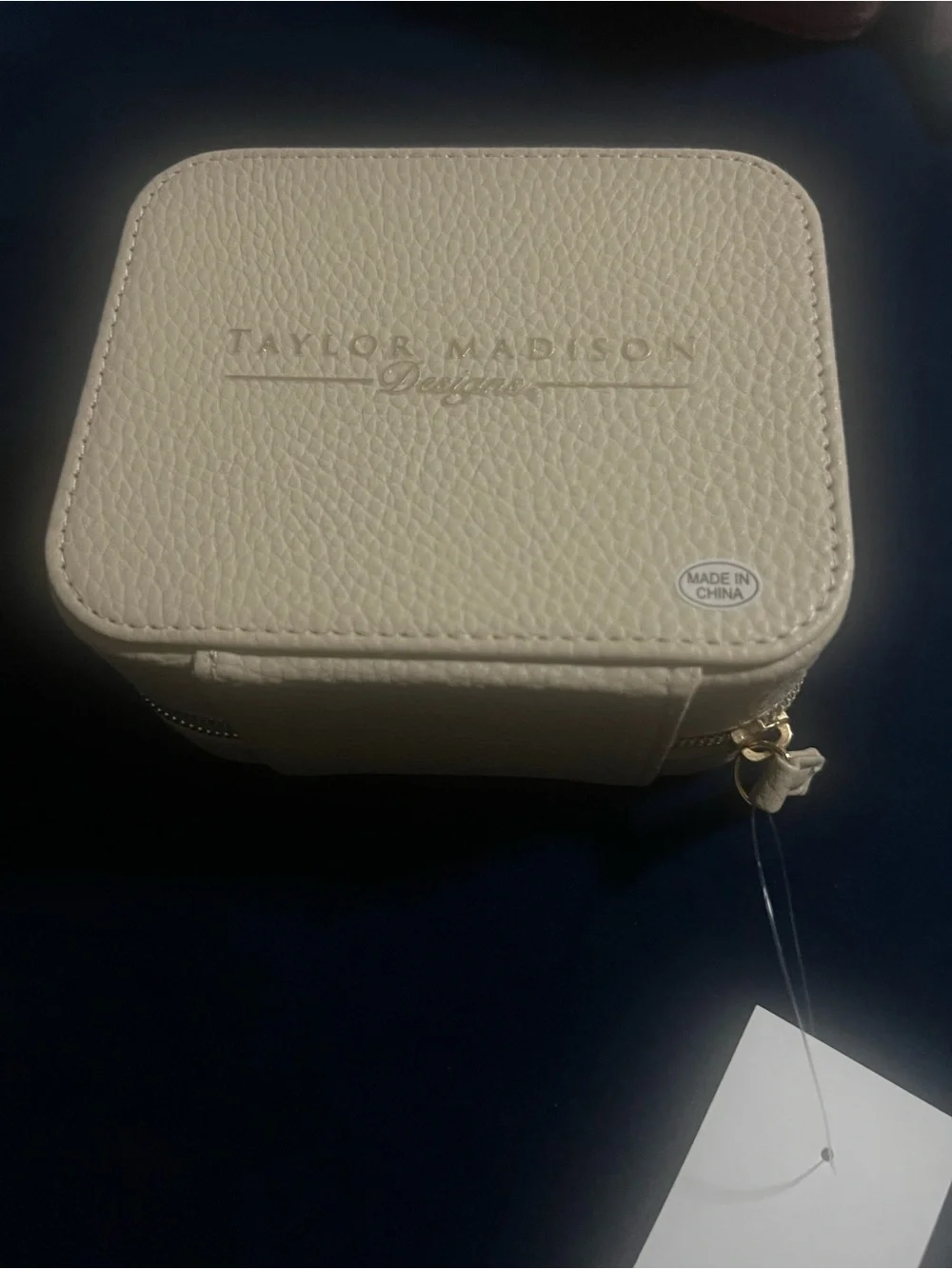 Cream Jewelry Travel Case